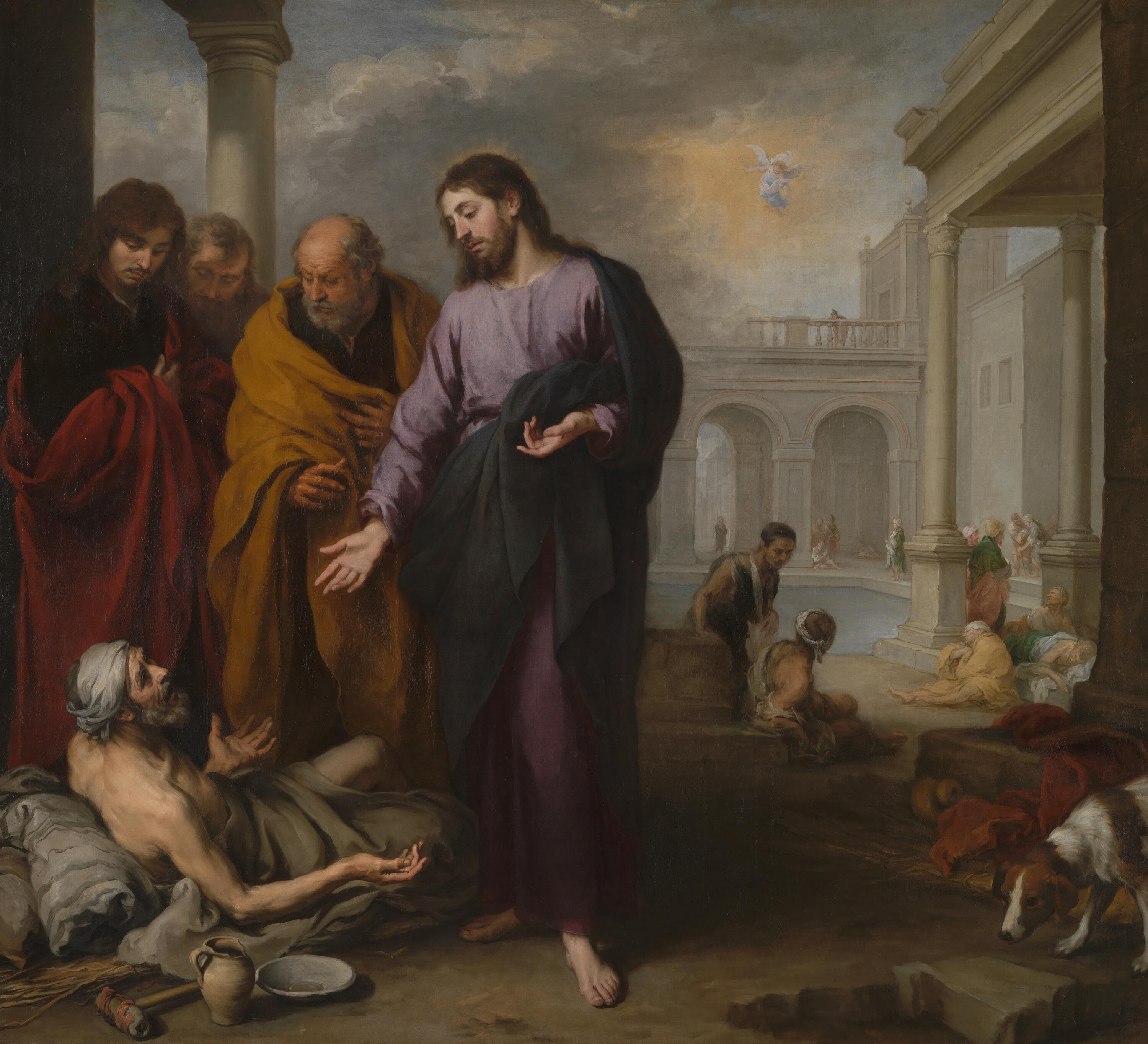 Христос исцеляет парализованного в купальне Вифезда