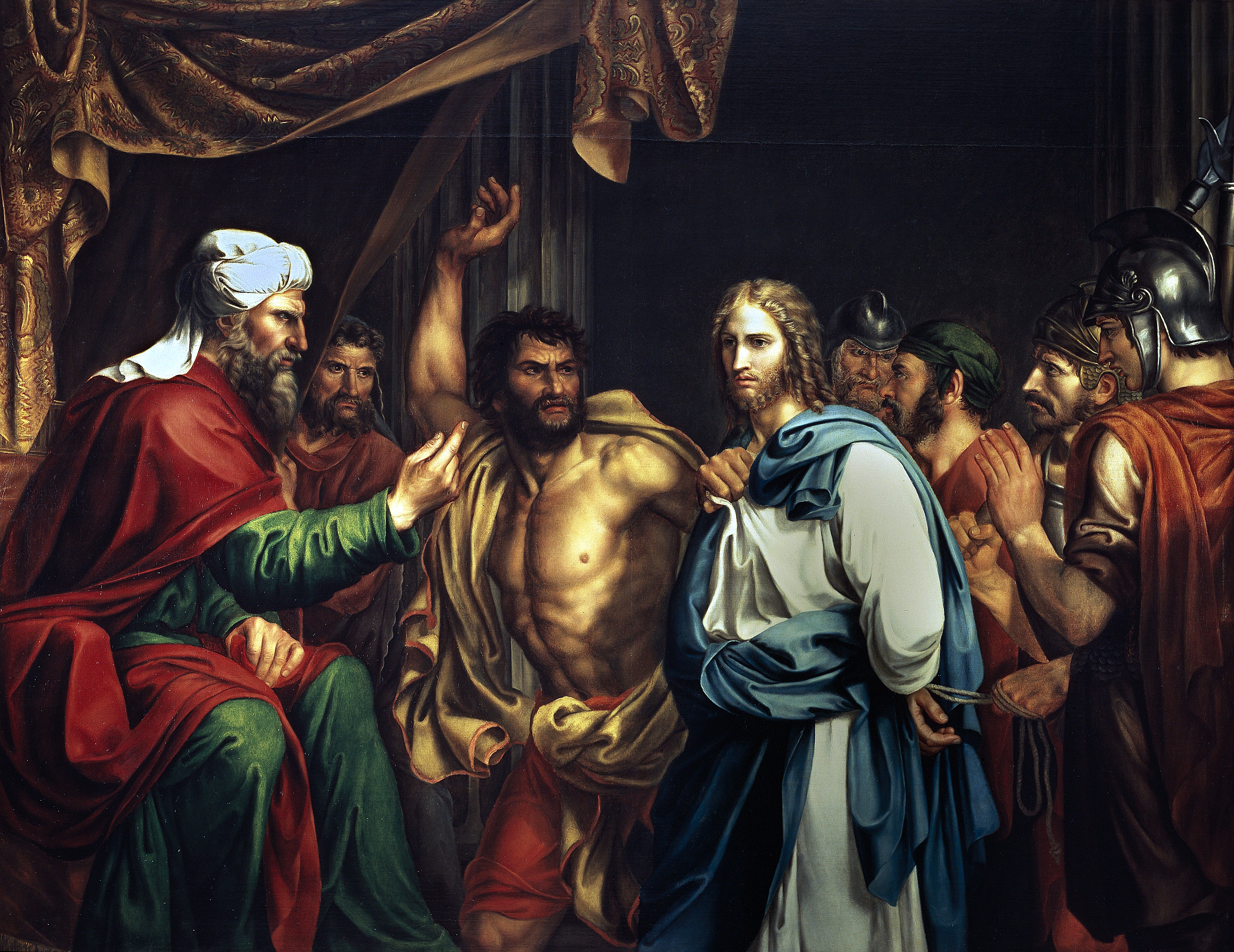 Иисус в доме Каиафы