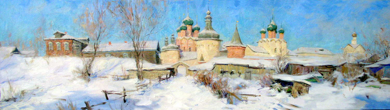 Зимняя панорама Ростовского кремля