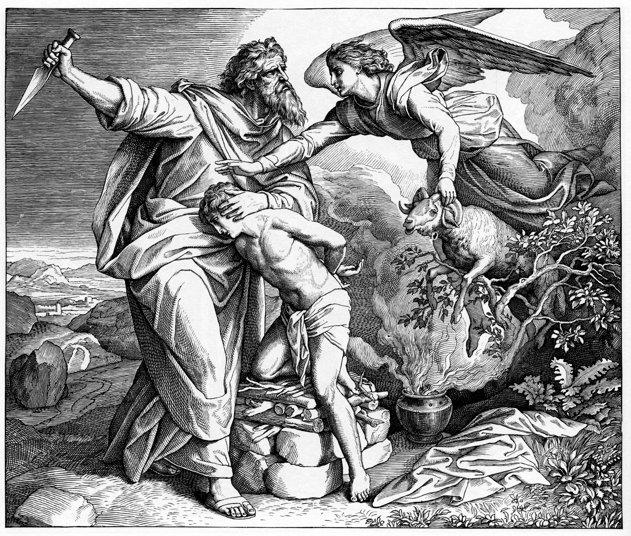 Авраам приносит в жертву Исаака