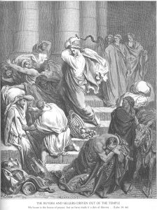 Иисус изгоняет торговцев из Храма