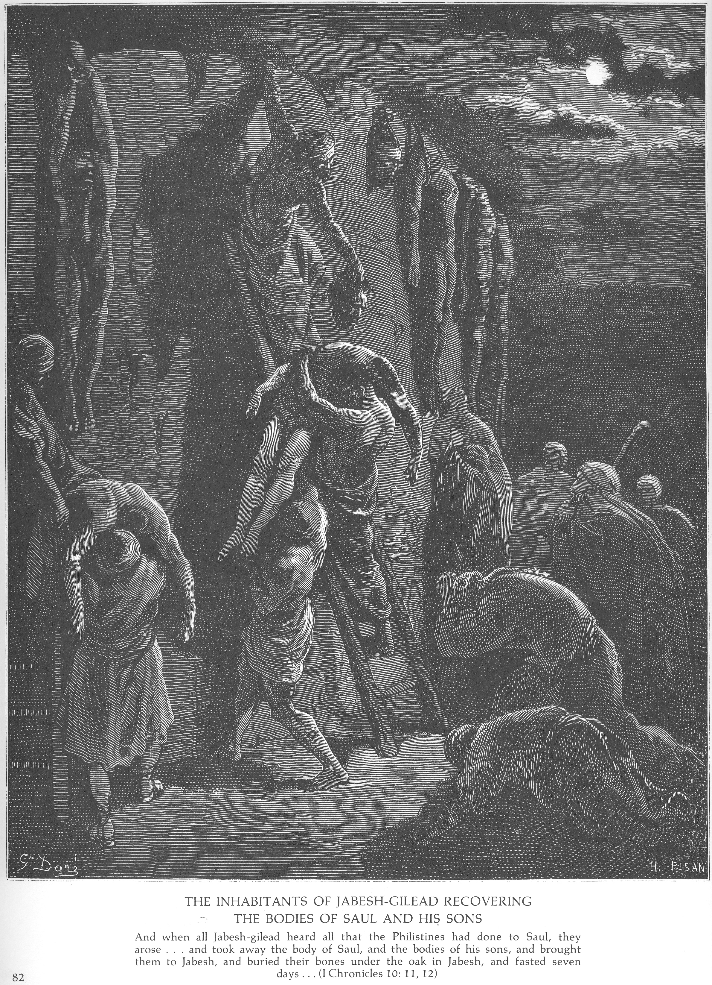 Перезахоронение тел Саула и его сыновей
