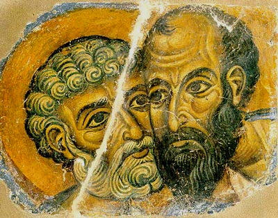 Апостолы Петр и Павел. Фреска