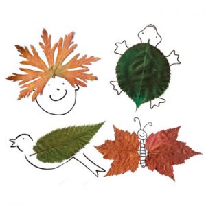 leaf09 - Осенние поделки: аппликации из осенних листьев. Коллаж из осенних листьев