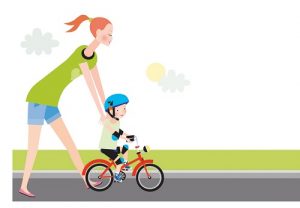 mama 2 - Как научить ребенка кататься на двухколесном велосипеде