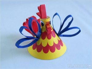 petushok iz bumagi - Новогодние ёлочные игрушки своими руками