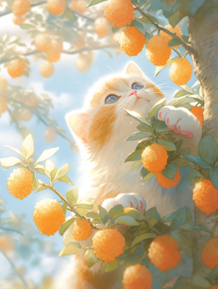benicoco_a_cat_sitting_in_a_tree_eating_mango_for_fruit_in_the__1350d583-9fee-4b88-af16-533202...png