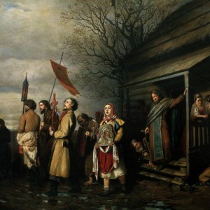 В. Перов. Сельский крестный ход на Пасхе , 1861