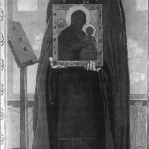 В. Васнецов. Алимпий-живописец, фрагмент росписи Владимирского собора в Киеве