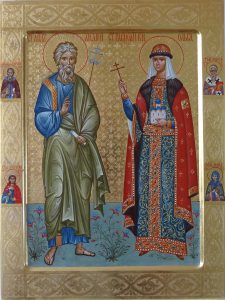 Святые апостол Андрей и княгиня Ольга.