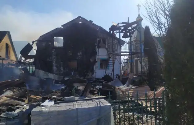 Артобстрелом разрушены строения монастыря иконы Божией Матери «Услышательница» в Киевской области
