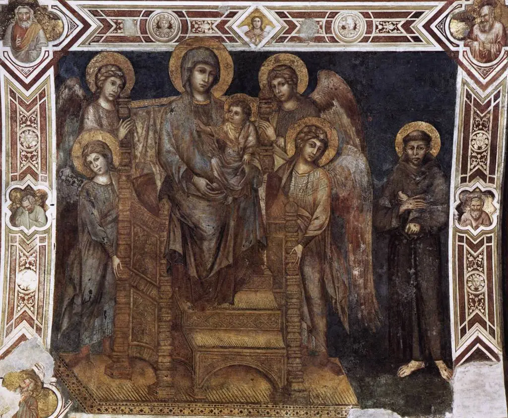 Восстановлена в первоначальном виде «Maestà» работы Чимабуэ в Нижней базилике в Ассизи
