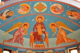 Роспись в храме «Державной» иконы Божией Матери на пр. Культуры