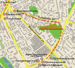 Покровский монастырь. Схема проезда