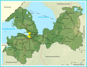 Ленинградская область, Карта Ленинградской области