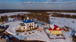 Современный вид храма Рождества Пресвятой Богородицы в Кремлево