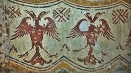 Сербский двуглавый орел ‒ герб Неманича, орнамент