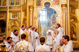 Богослужение 24 мая 2015 года (день памяти святых равноапостольных Кирилла и Мефодия) в Кирилло-Мефодиевском Соборе