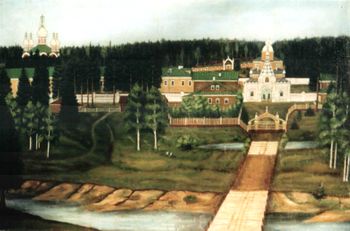 Крестовоздвиженский Кылтовский женский монастырь. Картина 1900 года