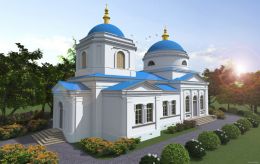 Проект восстановленного храма с колокольней