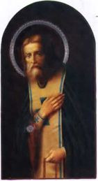 Икона преподобного Серафима Саровского с частицей мощей находится в Троицком соборе
