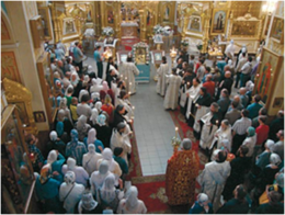 Праздничное Богослужение в Михайловском соборе. 2012 год