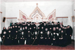 Братия Свято-Успенского Псково-Печерского монастыря. 1989 год