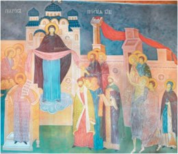 Иконостас и фрески Покровского храма Псково-Печерского монастыря