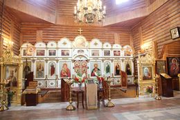 Внутреннее убранство храма свт. Николая в Биробиджане