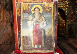 Мц. Босилька Пасьянская. Старинная икона в Преображенском храме в Пасьяне