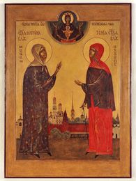 Икона святых блаженных Ксении Петербургской и Матроны Московской