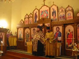Богослужение в монастыре Новомучеников Российских