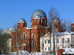 Казанский женский монастырь в Калуге Собор зимой