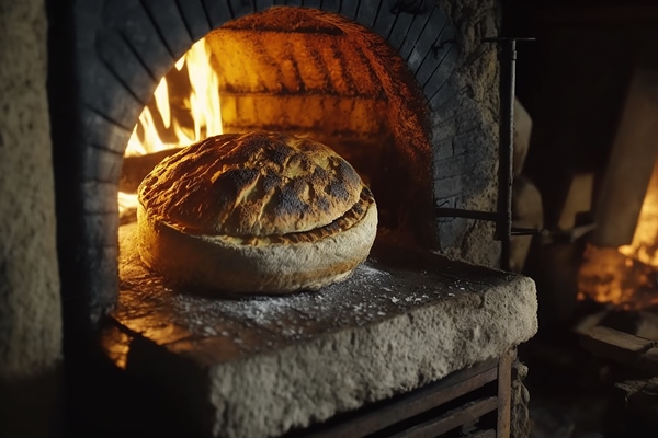 bread from a wood stove generative ai - Библия о пище