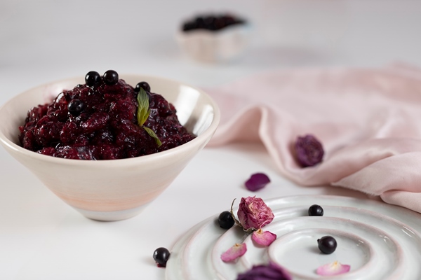 close up on blueberry granita dessert - Черничный паштет