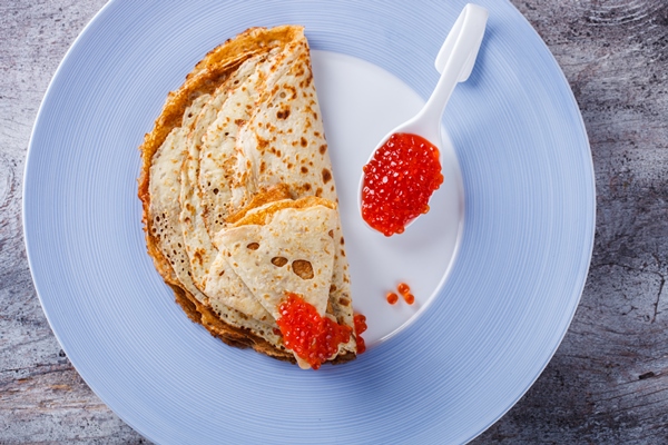 pancakes with red caviar - Блины по рецепту семьи Мейендорф № 2