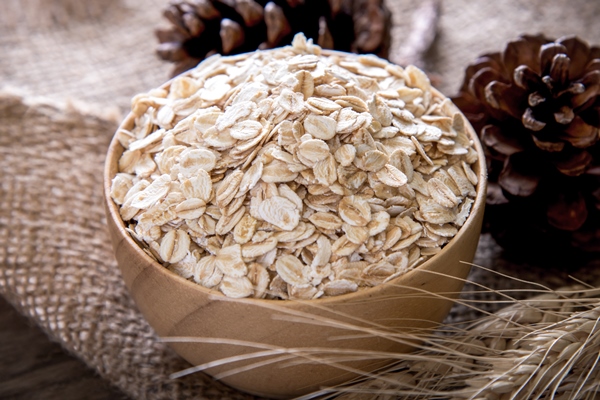 rolled oats oat flakes - Постные овсяные блины