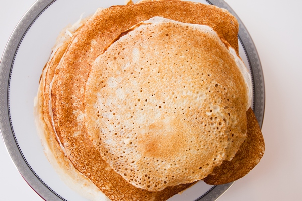 stack of russian pancakes - Соевые блинцы на миндальном молоке