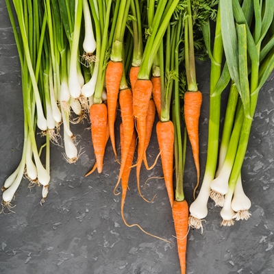 Морковь с луком-пореем