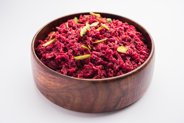 beetroot halwa is a slow cooked indian dessert made with grated beetroots milk sugar etc - Свекольная икра с грибами