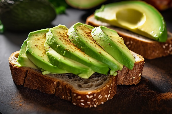 delicious bread with avocado - Бутерброд с авокадо и зеленью