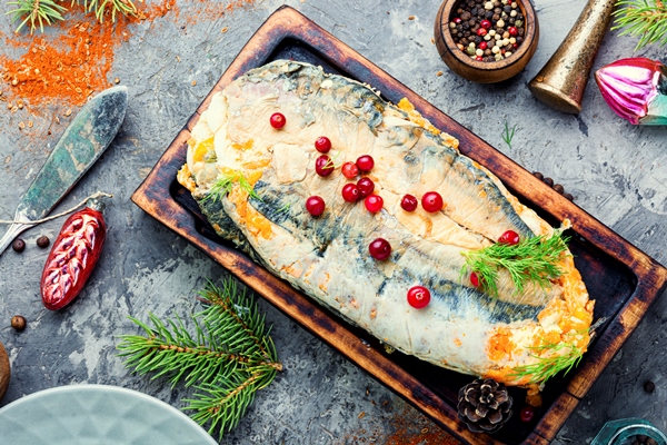 fish roll with vegetables - Рулет из рыбного фарша, постный стол