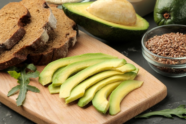 ingredients for making avocado sandwiches cheese bread - Бутерброд с авокадо и зеленью