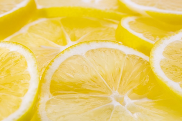 juicy lemon slices closeup for background fruits - Салат «Десертный»