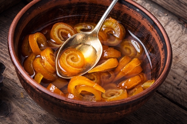 orange jam in bowl - Апельсиновый маседуан