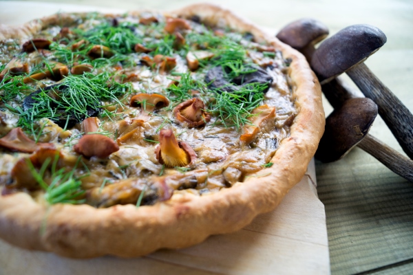 pie with mushrooms - Начинка для пирога со свежими грибами