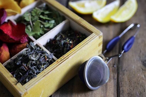 set tea wooden box rose - Чай по-соловецки