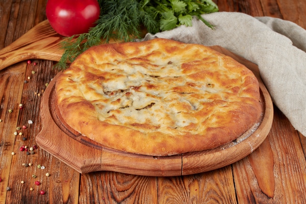 traditional meat pie caucasus ossetian pie - Пирог с салакой и картофелем