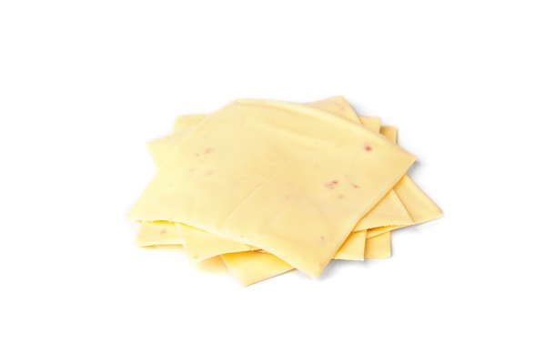 sliced cheese isolated on white background - Бутерброды "Золотая рыбка"