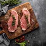 top view raw meat concept - Правила составления меню